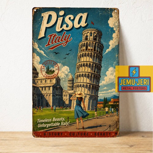 Insegna metallo pisa italia - metallo,