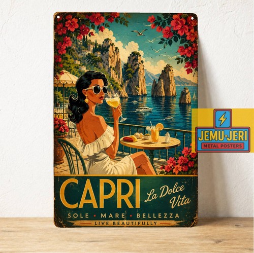 Insegna metallo capri - insegna,