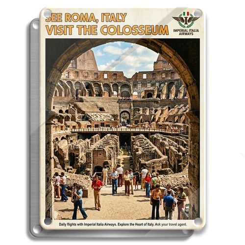 Roma italia insegna metallo - roma,