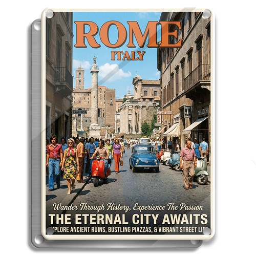 Roma italia insegna metallo - italia,