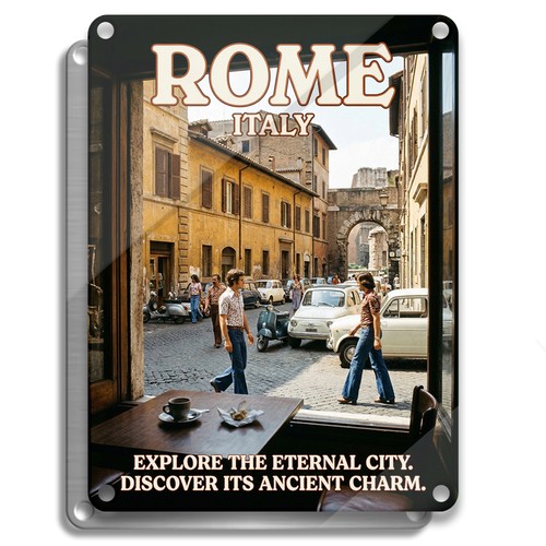 Roma italia insegna metallo - roma,