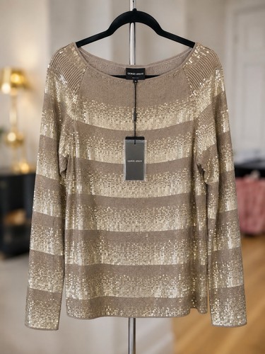 Top paillettes giorgio armani - top,